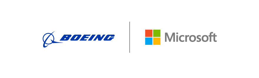 Boeing and Microsoft logo