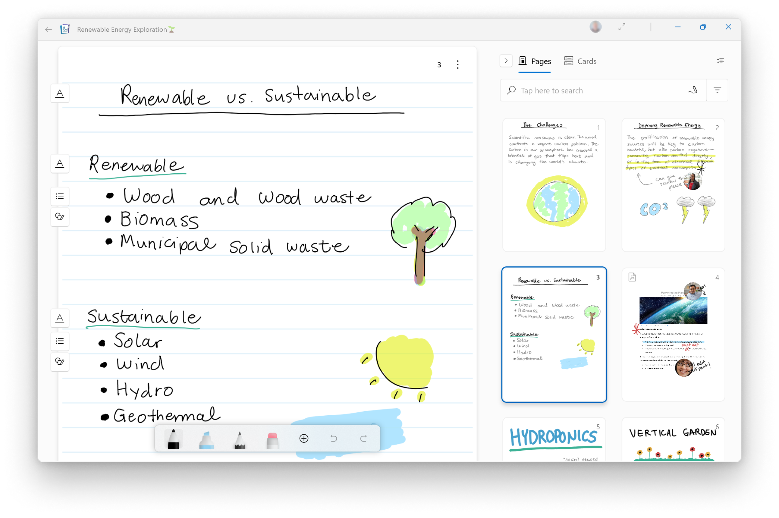 Screenshot Journal page with annotations