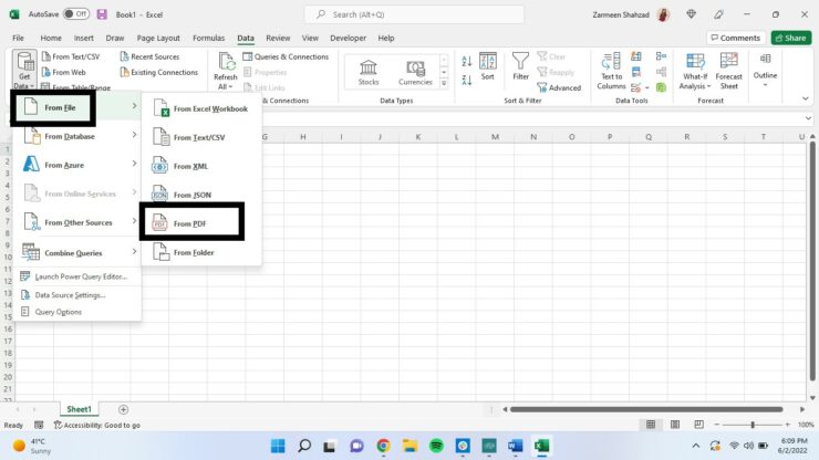 Import Data From PDF to Excel